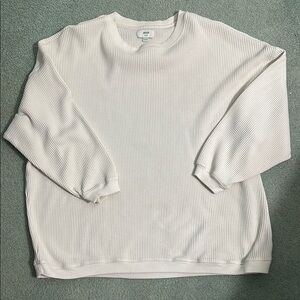 Aerie Women’s Cream Waffle Sweater